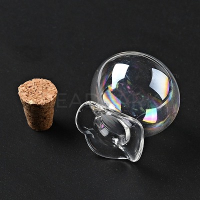 Lucky Bag Shape Glass Cork Bottles Ornament AJEW-A039-02K-1