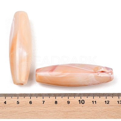 Two Tone Opaque Acrylic Imitation Gemstone Beads OACR-T033-09A-1