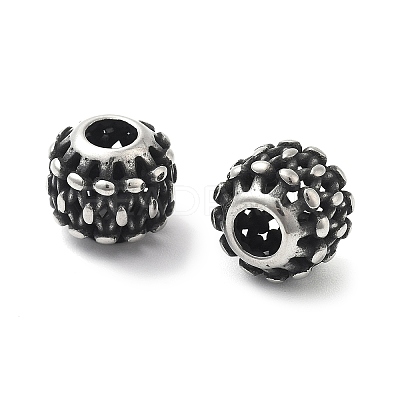 304 Stainless Steel European Beads STAS-V008-45AS-1