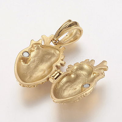 304 Stainless Steel Locket Pendants X-STAS-P137-19G-1