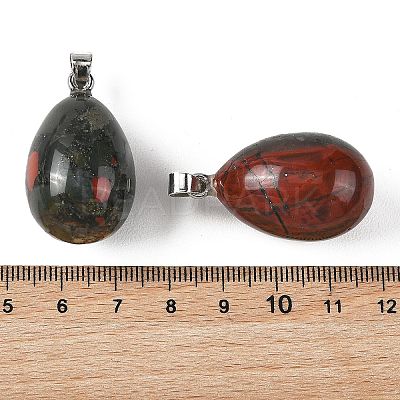 Natural African Bloodstone Pendants GG-K002-08A-26-1