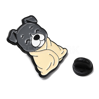 Bulldog with Blanket Enamel Pins JEWB-I055-04EB-04-1