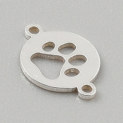 925 Sterling Silver Hollow Connector Charms STER-WH0005-51A-S-1