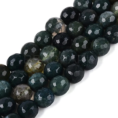 Natural Moss Agate Beads Strands G-Q606-42A-01-1