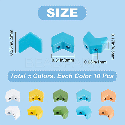 50pcs 5 colors Spray Painted Alloy Multi-Strand Links FIND-CN0001-13-1