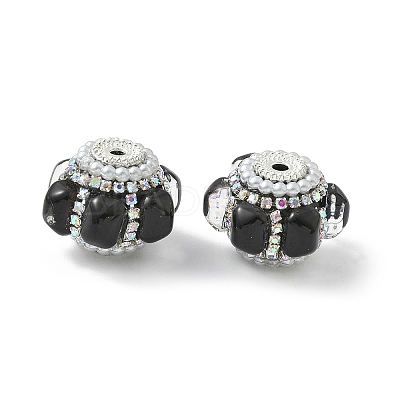 Sparkling Acrylic Rhinestone Beads CLAY-NH0003-01S-02-1