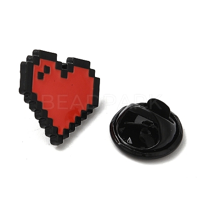 Zeld Pixel Heart Alloy Brooches LS-JEWB-I032-05EB-01-1