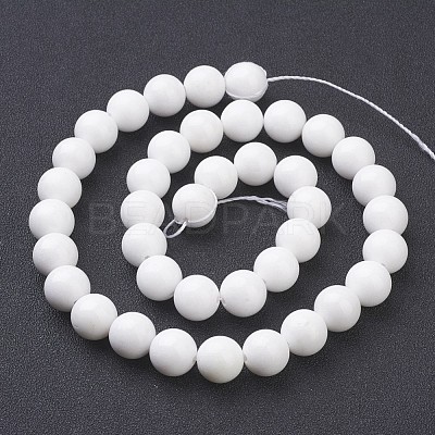 Natural Mashan Jade Round Beads Strands X-G-D263-10mm-XS01-1