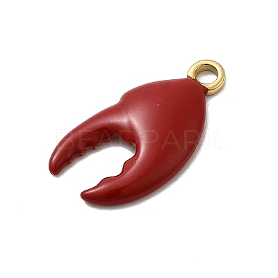 304 Stainless Steel Enamel Pendants STAS-I355-11G-06-1
