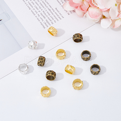 80Pcs 4 Colors Rondelle Tibetan Style Alloy Beads FIND-DC0002-61-1