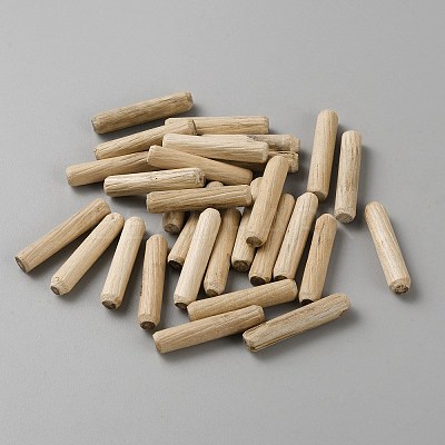 Wood Grooved Dowel Pins AJEW-WH0472-06F-1