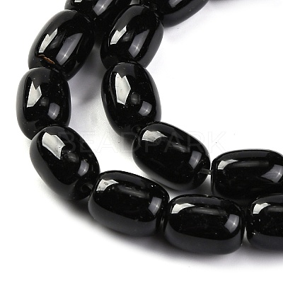 Dyed & Heated Natural Black Onyx Beads Strands G-G177-G01-01-1
