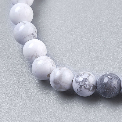 Natural Howlite Beads Strands TURQ-G091-6mm-1