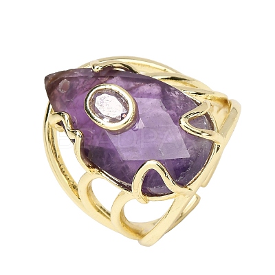 Natural Amethyst Cuff Rings GG-CBA5FCC-03G-05-1