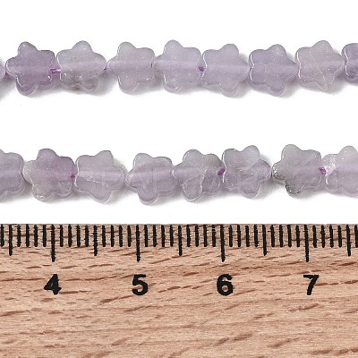 Natural Lepidolite/Purple Mica Stone Beads Strands G-B138-C18-01-1