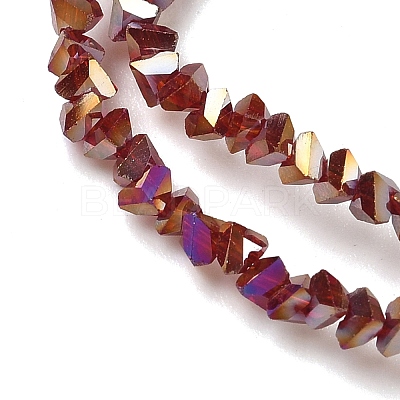 Electroplate Transparent Glass Beads Strands EGLA-P061-04C-AB03-1