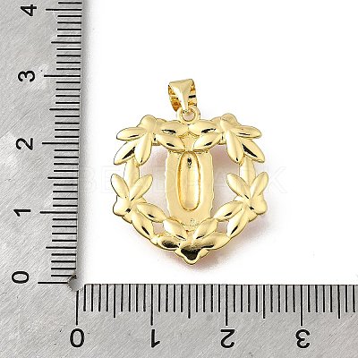 Brass Enamel Pendants KK-Q066-30G-1