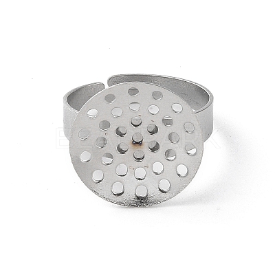 Non-Tarnish 304 Stainless Steel Sieve Ring Settings STAS-K278-06A-P-1