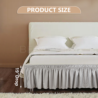 Adjustable Polyester Wrap Around Bed Skirts AJEW-WH20022-10B-01-1