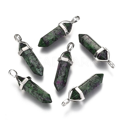 Natural Ruby in Zoisite Double Terminated Pointed Pendants G-F295-04N-1