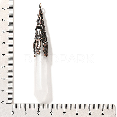 Natural Quartz Crystal Pointed Big Pendants G-P560-02R-01-1