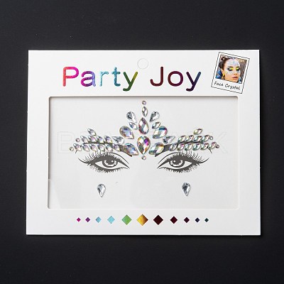 Acrylic Face Gems Stickers MRMJ-F014-02-1