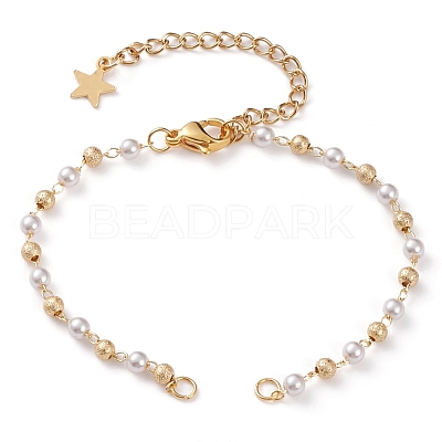 Acrylic Beaded Chain Bracelet Making AJEW-JB00871-1