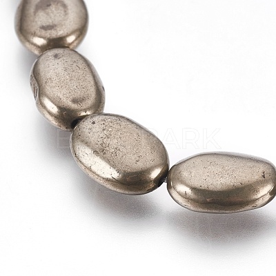 Natural Pyrite Beads Strands G-E499-02A-1