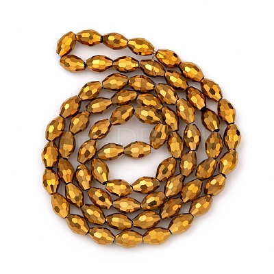 Electroplate Glass Beads GC881Y-3-1