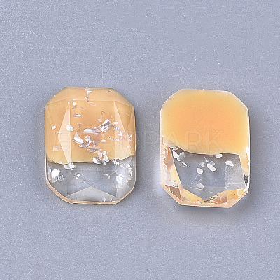 Two Tone Resin Cabochons X-CRES-T014-06J-1