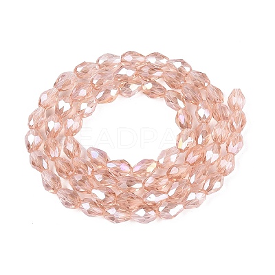 Transparent Electroplate Glass Beads Strands EGLA-N013-T4mm-B29-1