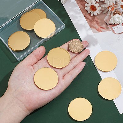 10Pcs 304 Stainless Steel Stamping Blank Tag Cabochons STAS-PH0006-88G-1