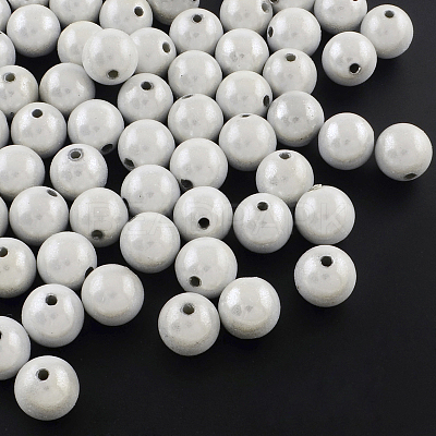 Spray Painted Acrylic Beads MACR-Q154-8mm-001-1