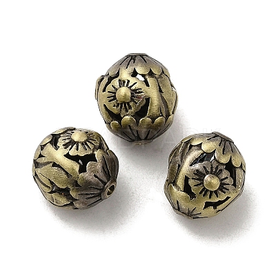 Tibetan Style Rack Plating Brass Beads KK-Q805-42AB-1