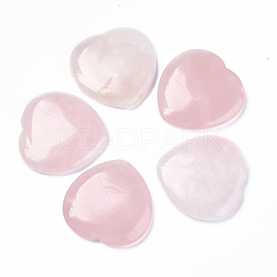 Natural Rose Quartz Thumb Worry Stone G-N0325-01H-1