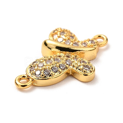 Brass Micro Pave Cubic Zirconia Links Connectors LS-KK-G399-19B-1
