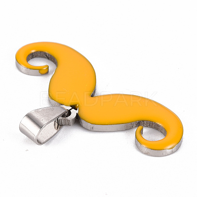 201 Stainless Steel Enamel Pendants STAS-S110-075D-1