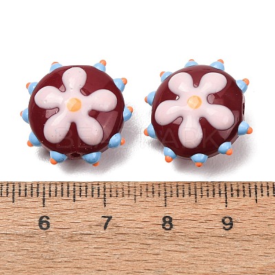 Baking Paint Glass Enamel Beads LAMP-S080-03D-1