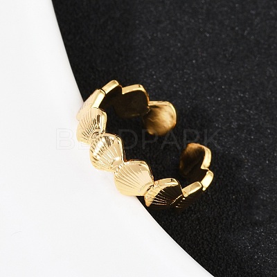Brass Adjustable Cuff Rings for Women RJEW-B132-01A-G-1