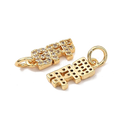 SHEGRACE Brass Micro Pave Clear Cubic Zirconia Pendants XGRQ2C624-408G-1