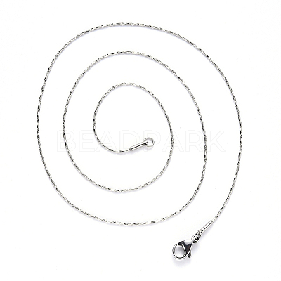 Non-Tarnish 304 Stainless Steel Boston Link Chain Necklace NJEW-S420-006D-P-1