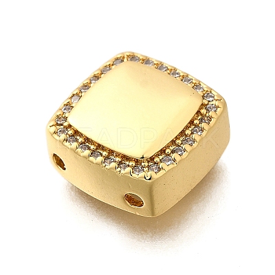 Brass Micro Pave Clear Cubic Zirconia Multi-Strand Links KK-B136-14G-1