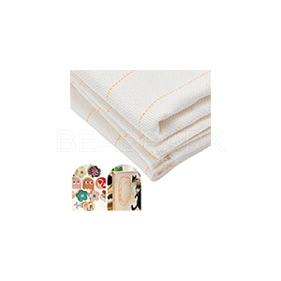Solid Colored Polyester Cotton Cross Stitch Fabric DIY-WH0060-10-1