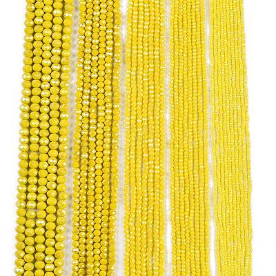 Electroplate Glass Beads Strands EGLA-A044-P4mm-A04-1