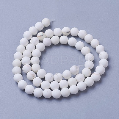 Natural Magnesite Beads Strands G-F592-03-10mm-1