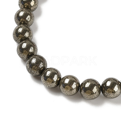 Natural Pyrite Beads Strands G-A250-A01-02-1