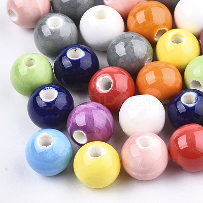 Handmade Porcelain Beads PORC-S499-01B-M-1