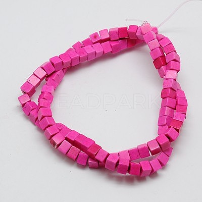 Synthetic Turquoise Beads Strands X-TURQ-G108-4x4mm-05-1