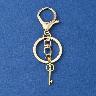 304 Stainless Steel Initial Letter Key Charm Keychains KEYC-YW00004-24-1