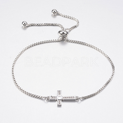 Adjustable Brass Bolo Bracelets BJEW-P200-12P-1